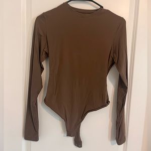 Skims Fits Everybody Long Sleeve Crew Neck Bodysuit